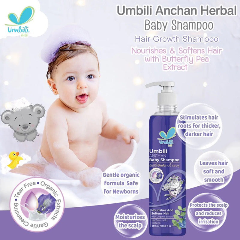 Umbili Anchan Baby Shampoo - Hair Growth Shampoo - Organic Tear-Free Formula