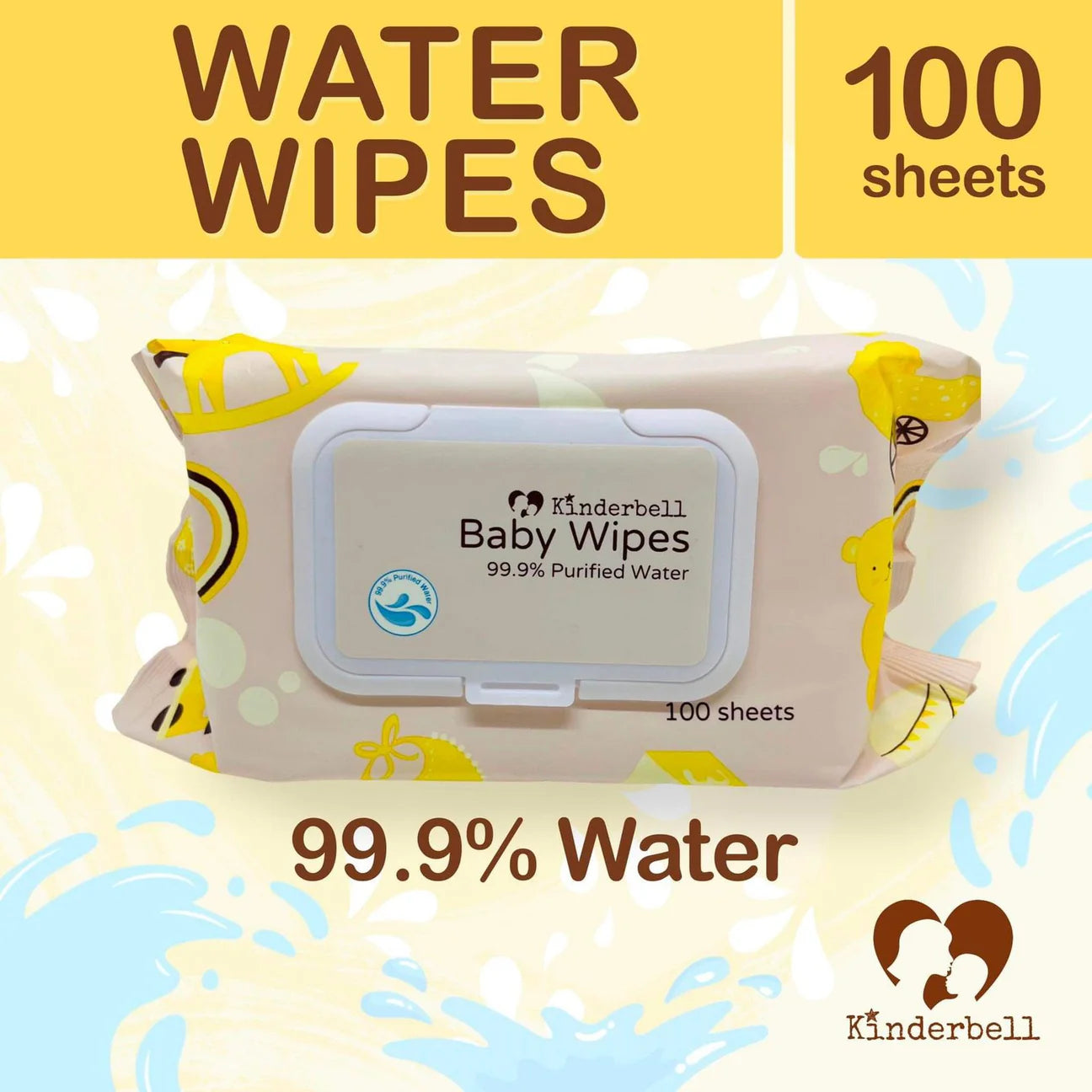 KINDERBELL BABY WIPES 99.9% PURIFIED WATER