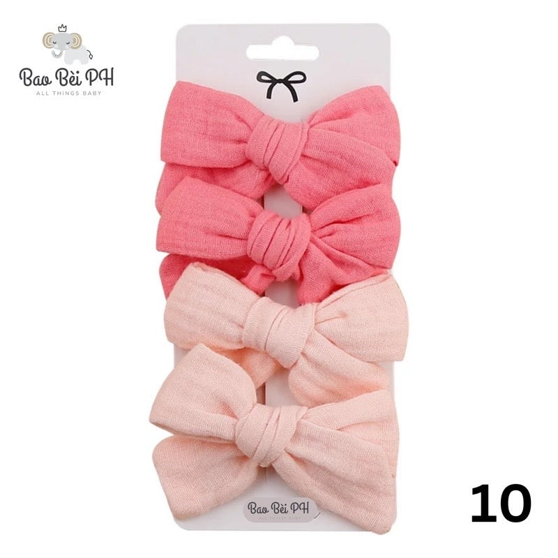 Bao Bei PH Claire Baby Hair Bow Ribbon Accessories 4 Piece Set