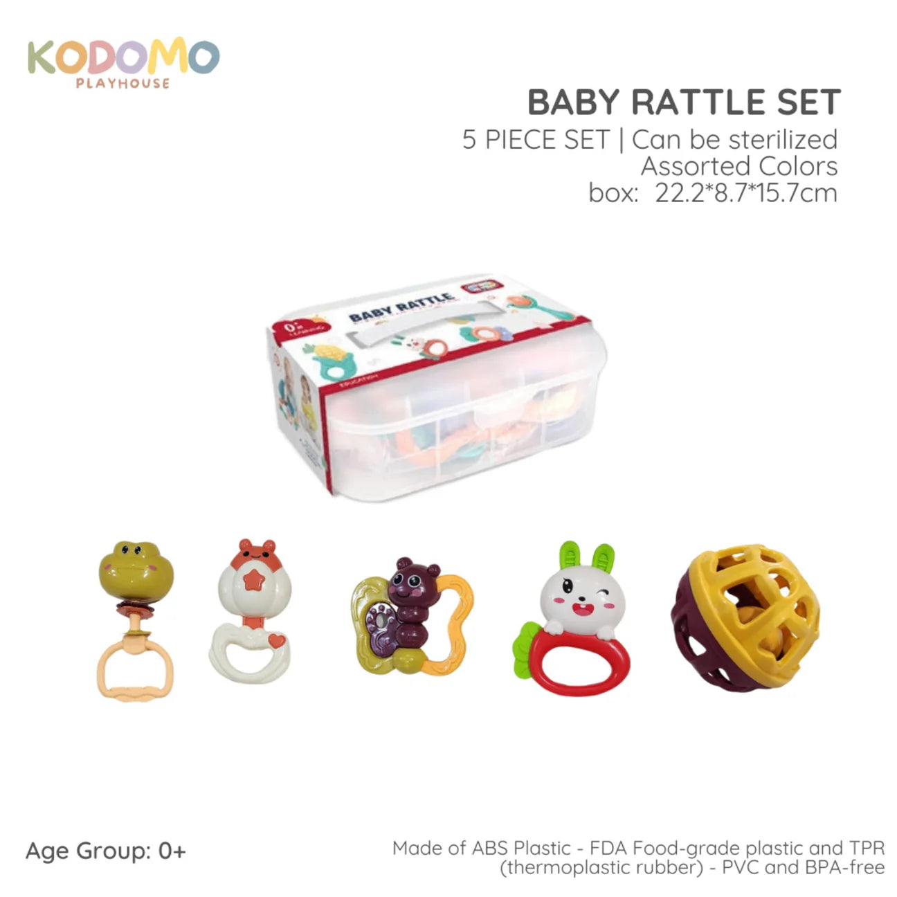 Kodomo Playhouse Baby Rattle Set