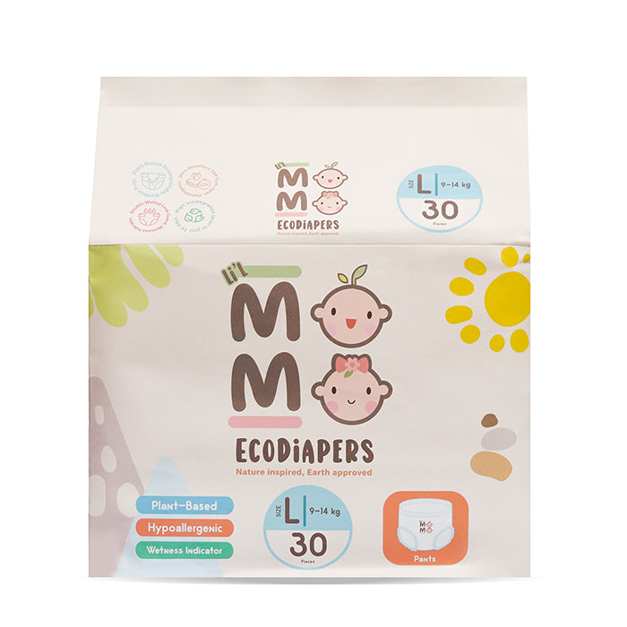 Lil Momo Eco Diapers (Biodegrable, Plant Based, Hypoallergenic )