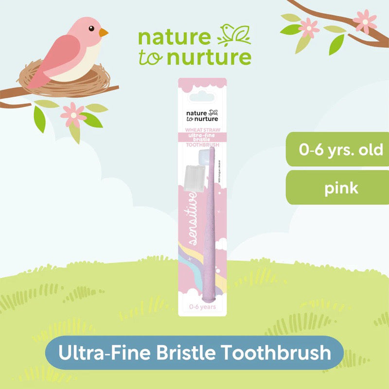 NATURE TO NURTURE WHEAT STRAW ULTRA-FINE BRISTLE TOOTHBRUSH 0-6 YRS OLD