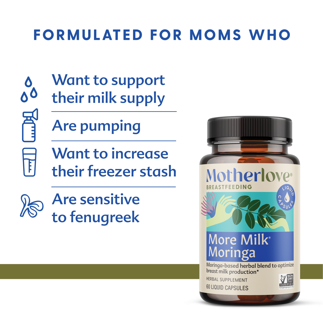 Motherlove More Milk® Moringa Liquid Capsules