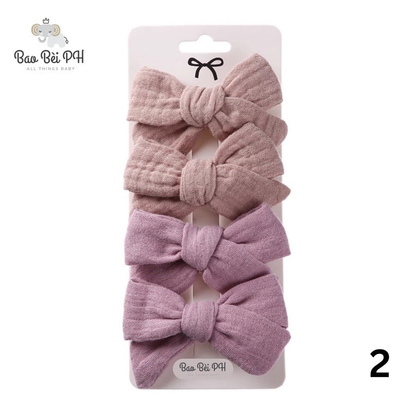 Bao Bei PH Claire Baby Hair Bow Ribbon Accessories 4 Piece Set