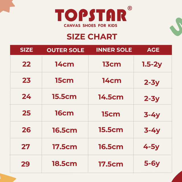 TOPSTAR ERGONOMIC KIDS CANVAS SHOES (SKU 1256)