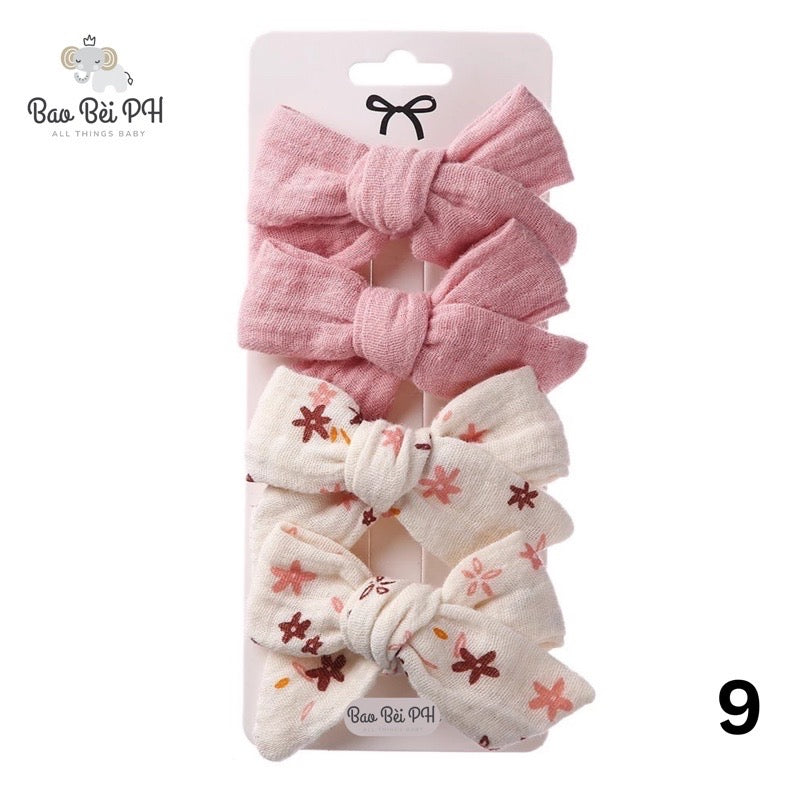 Bao Bei PH Claire Baby Hair Bow Ribbon Accessories 4 Piece Set