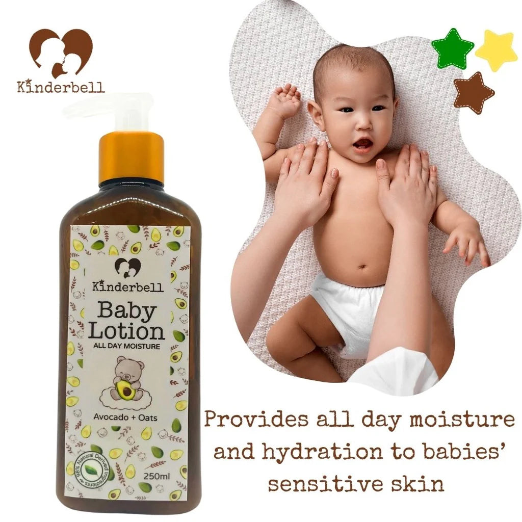 KINDERBELL BABY LOTION ALL DAY MOISTURE AVOCADO + OATS 250ML