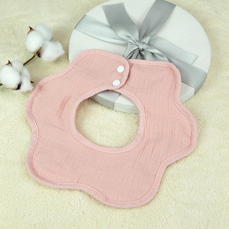 Bao Bei PH Coleen Pure Cotton Gauze Rotating Petal Bibs for Infant Newborn and Baby