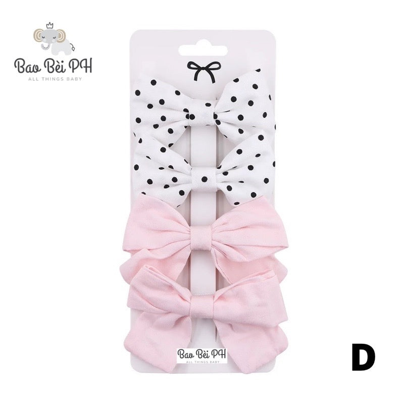 Bao Bei PH Claire Baby Hair Bow Ribbon Accessories 4 Piece Set