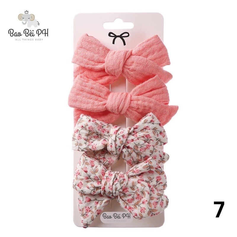 Bao Bei PH Claire Baby Hair Bow Ribbon Accessories 4 Piece Set