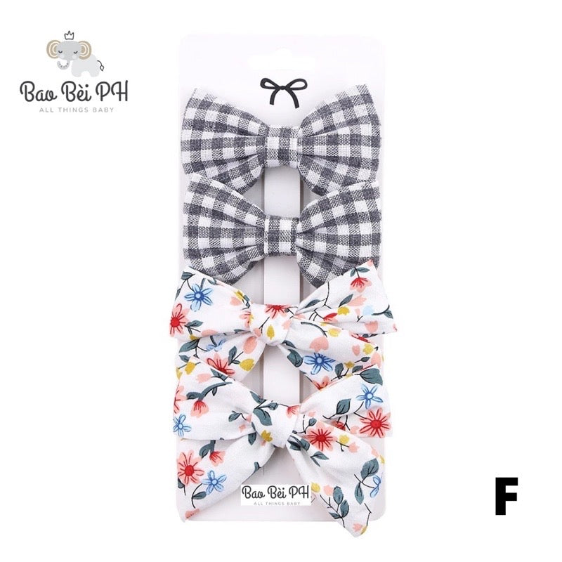 Bao Bei PH Claire Baby Hair Bow Ribbon Accessories 4 Piece Set