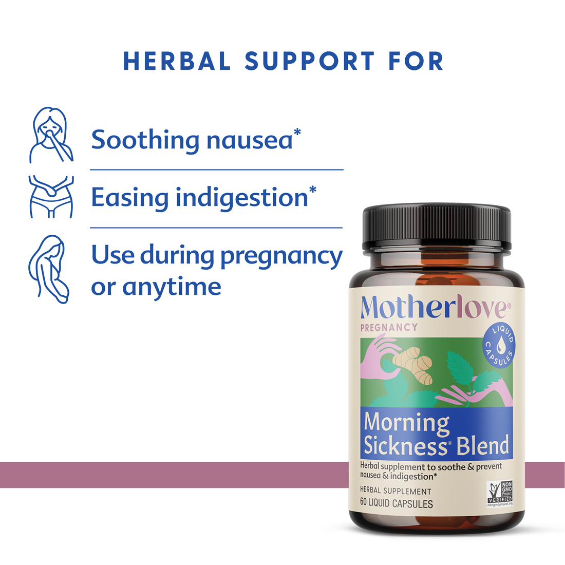 Motherlove Morning Sickness Blend Liquid Capsules