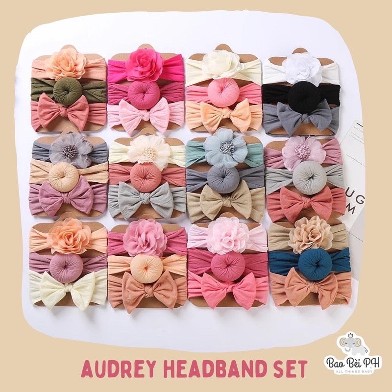 Bao Bei PH Audrey Headband Turban Hair Accessories 3-piece Set For Newborn Baby Girl