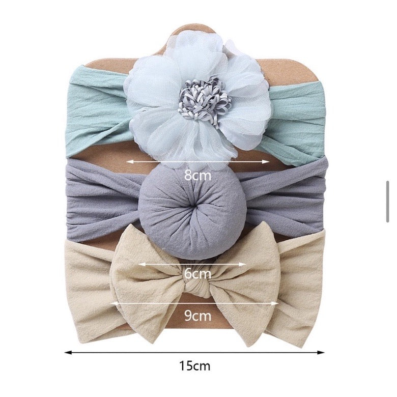 Bao Bei PH Audrey Headband Turban Hair Accessories 3-piece Set For Newborn Baby Girl