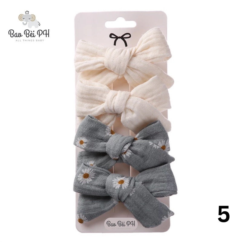 Bao Bei PH Claire Baby Hair Bow Ribbon Accessories 4 Piece Set