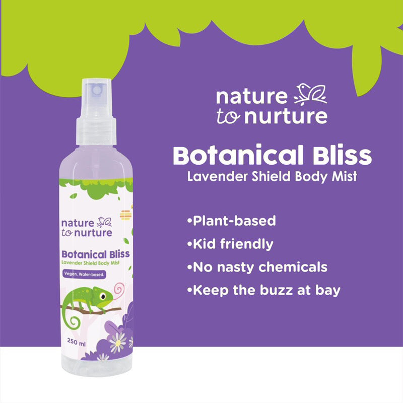 Nature to Nurture Botanical Bliss Lavender Shield Body Mist/Mosquito Repellent Spray