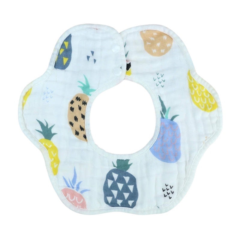 Bao Bei PH Law Petal Rotating Gauze Bib or Towel for Newborn Baby Drool Washcloth  with Liner