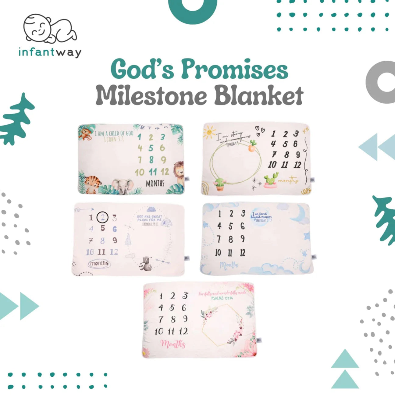 INFANTWAY GOD'S PROMISES MILESTONE BLANKET