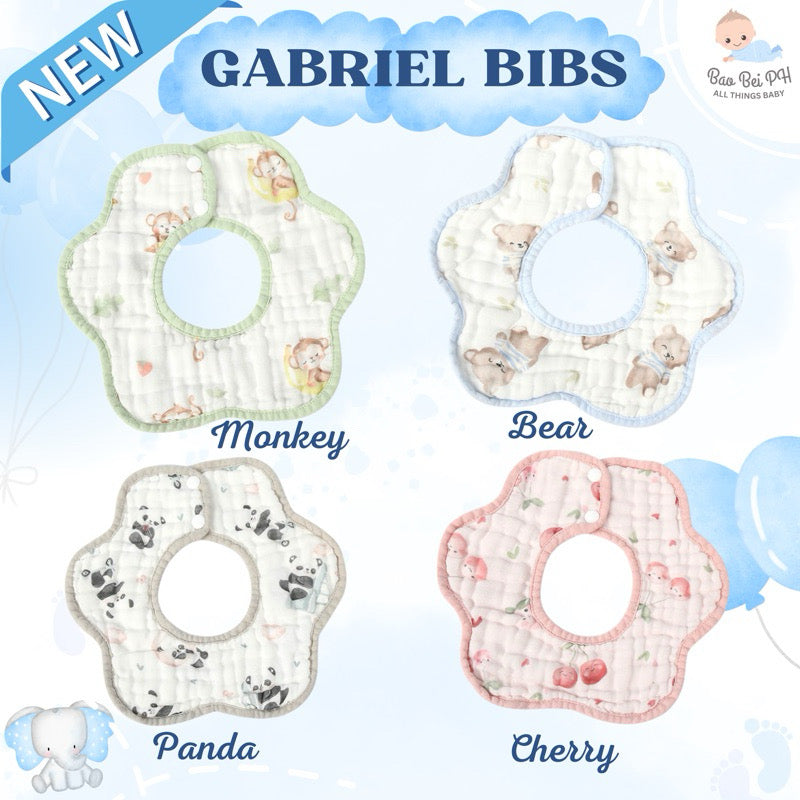 Bao Bei PH Gabriel Bib Infant Newborn Baby Cotton Gauze Muslin Burp Towel