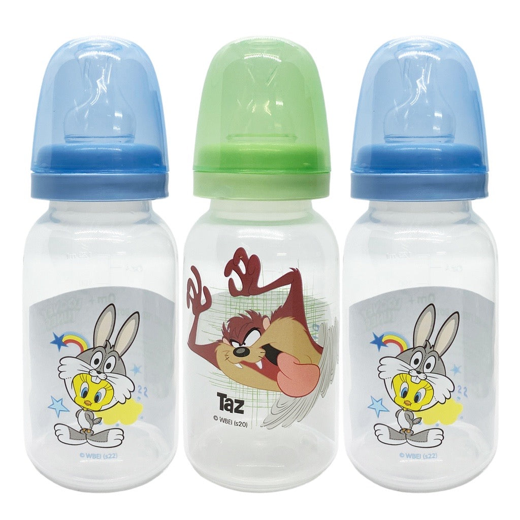 Tender Luv Looney Tunes Feeding Bottle 4oz Standard Regular Round Neck Baby Feeding Bottle Set of 3