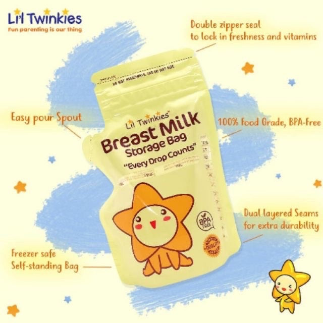 Lil Twinkies Breastmilk Storage Bags