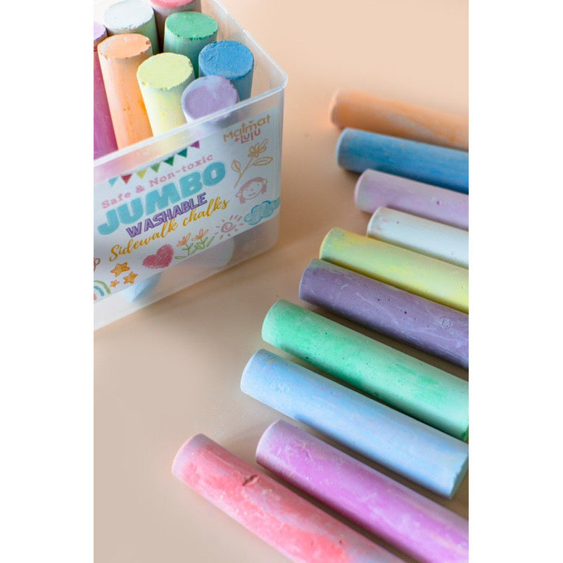 Matmat Lulu Outdoor Play Jumbo Washable Chalks for Kids