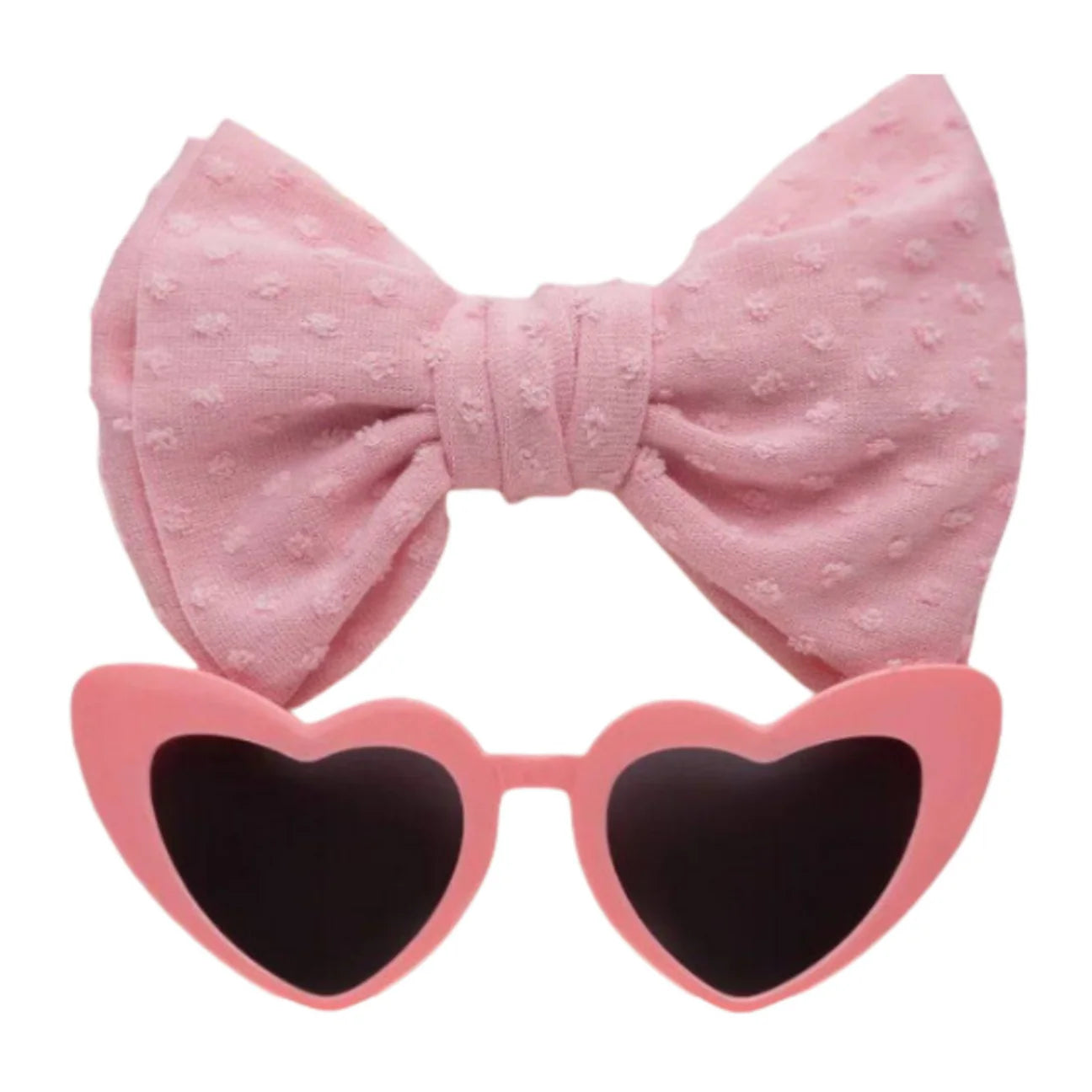 Nice & Kind Heart and Bow Hair Clip Set