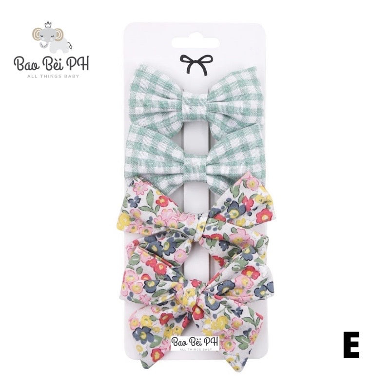 Bao Bei PH Claire Baby Hair Bow Ribbon Accessories 4 Piece Set