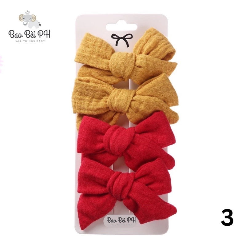 Bao Bei PH Claire Baby Hair Bow Ribbon Accessories 4 Piece Set