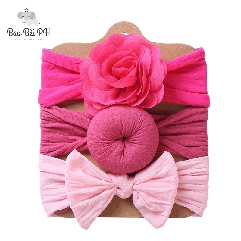 Bao Bei PH Audrey Headband Turban Hair Accessories 3-piece Set For Newborn Baby Girl