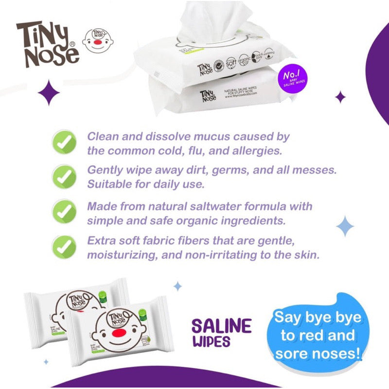 Tiny Nose Baby Saline Wipes