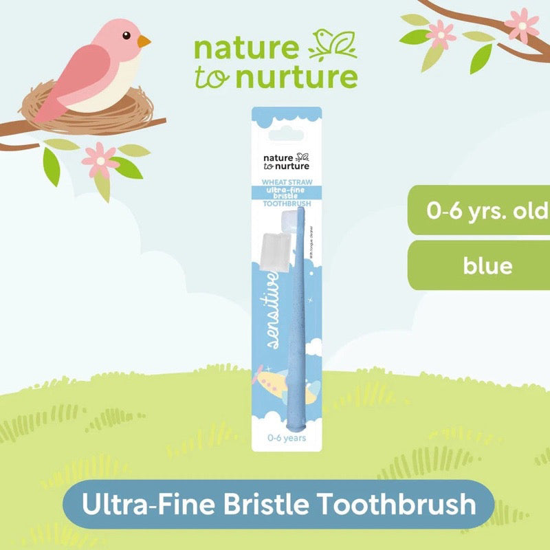 NATURE TO NURTURE WHEAT STRAW ULTRA-FINE BRISTLE TOOTHBRUSH 0-6 YRS OLD