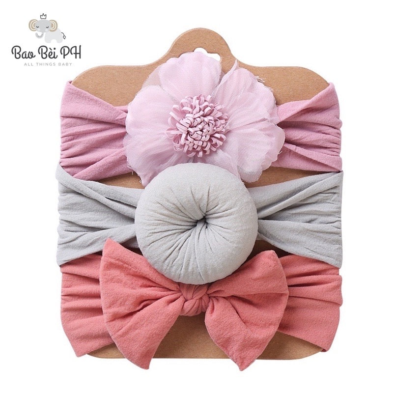 Bao Bei PH Audrey Headband Turban Hair Accessories 3-piece Set For Newborn Baby Girl