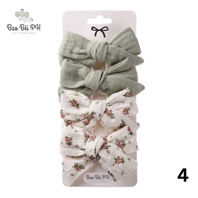 Bao Bei PH Claire Baby Hair Bow Ribbon Accessories 4 Piece Set