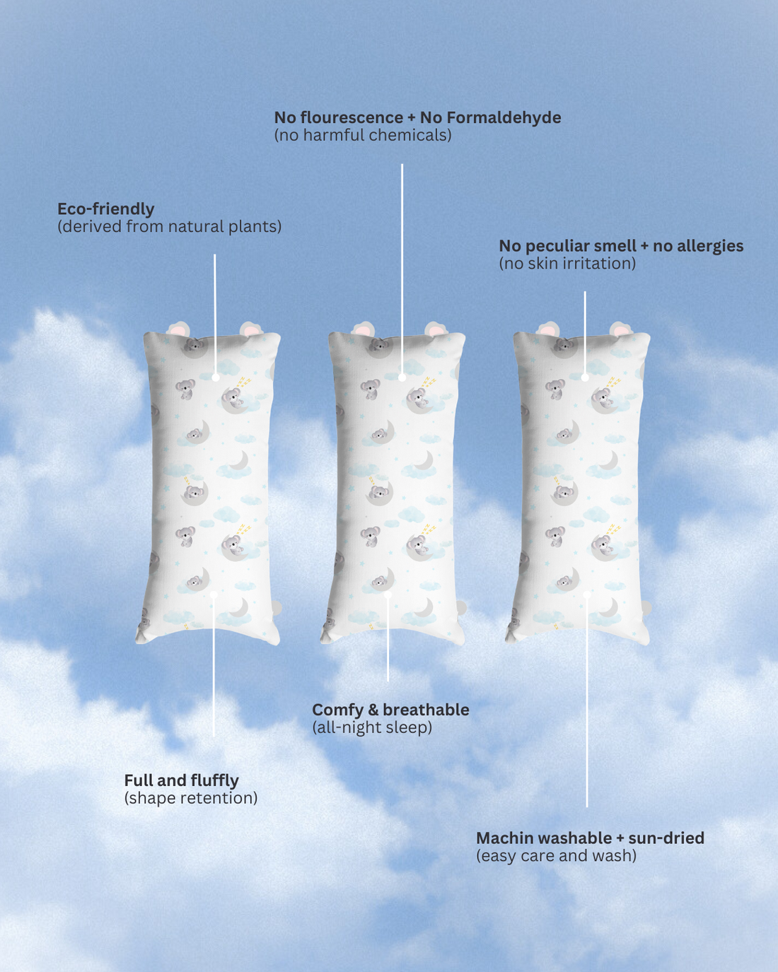 Nizu Baby Bamboo Koality Baby Pillows