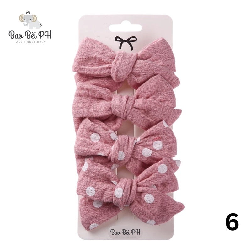 Bao Bei PH Claire Baby Hair Bow Ribbon Accessories 4 Piece Set