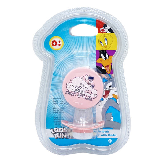 Tender Luv Looney Tunes Glow In The Dark Baby Pacifier with Cover