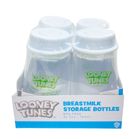 Tender Luv Looney Tunes 5oz Standard Breastmilk Container Storage Bottles 4pcs/pk