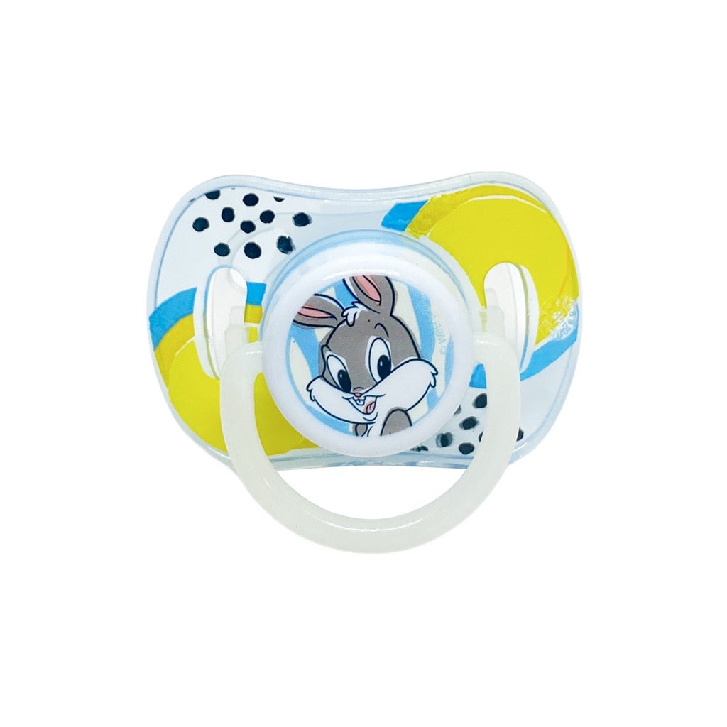 Tender Luv Looney Tunes Glow In The Dark Ring Baby Pacifier with Cover