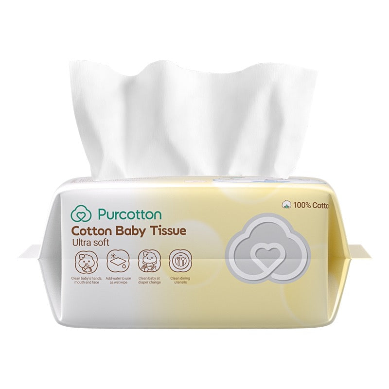 Purcotton Cotton Baby Tissue 80s (20x15cm)