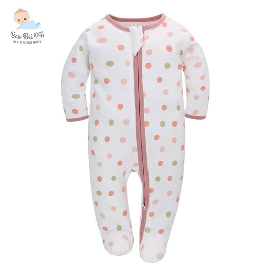 Bao Bei PH Jared Zippered Frogsuit 100% Cotton Onesie Sleepwear Two Way Zip for Infant Baby Newborn