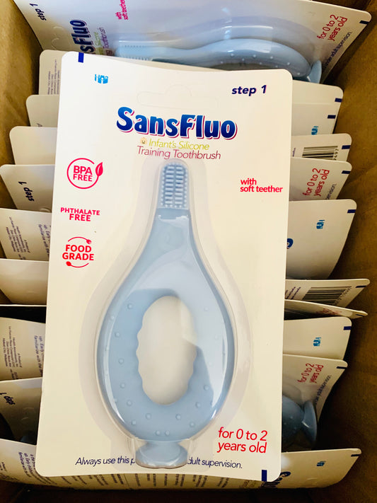 Sansfluo Infant Silicone Training Toothbrush (New)