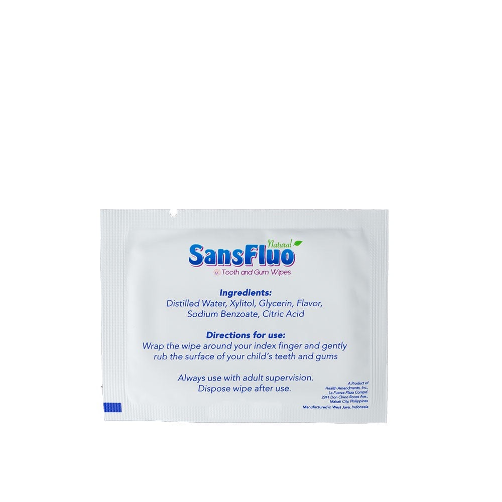 Sansfluo Natural Tooth & Gum Wipes 24’s