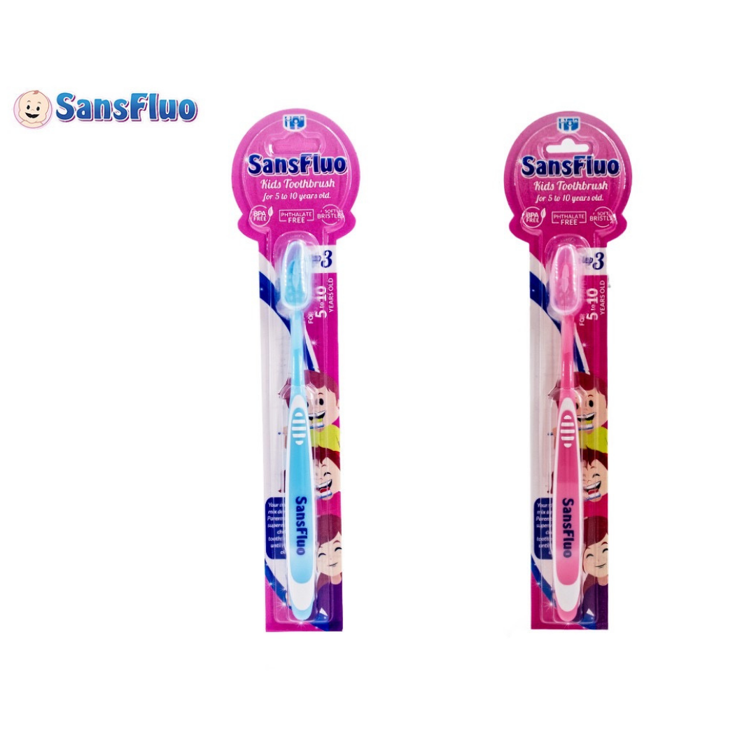 Sansfluo Kids Toothbrush 5-10 years old