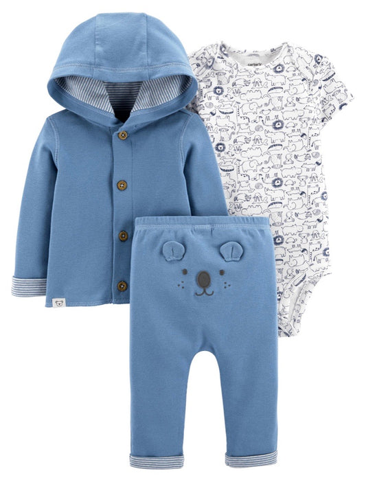 Carters 3 pieces Hooded Jacket Set 9-12 months