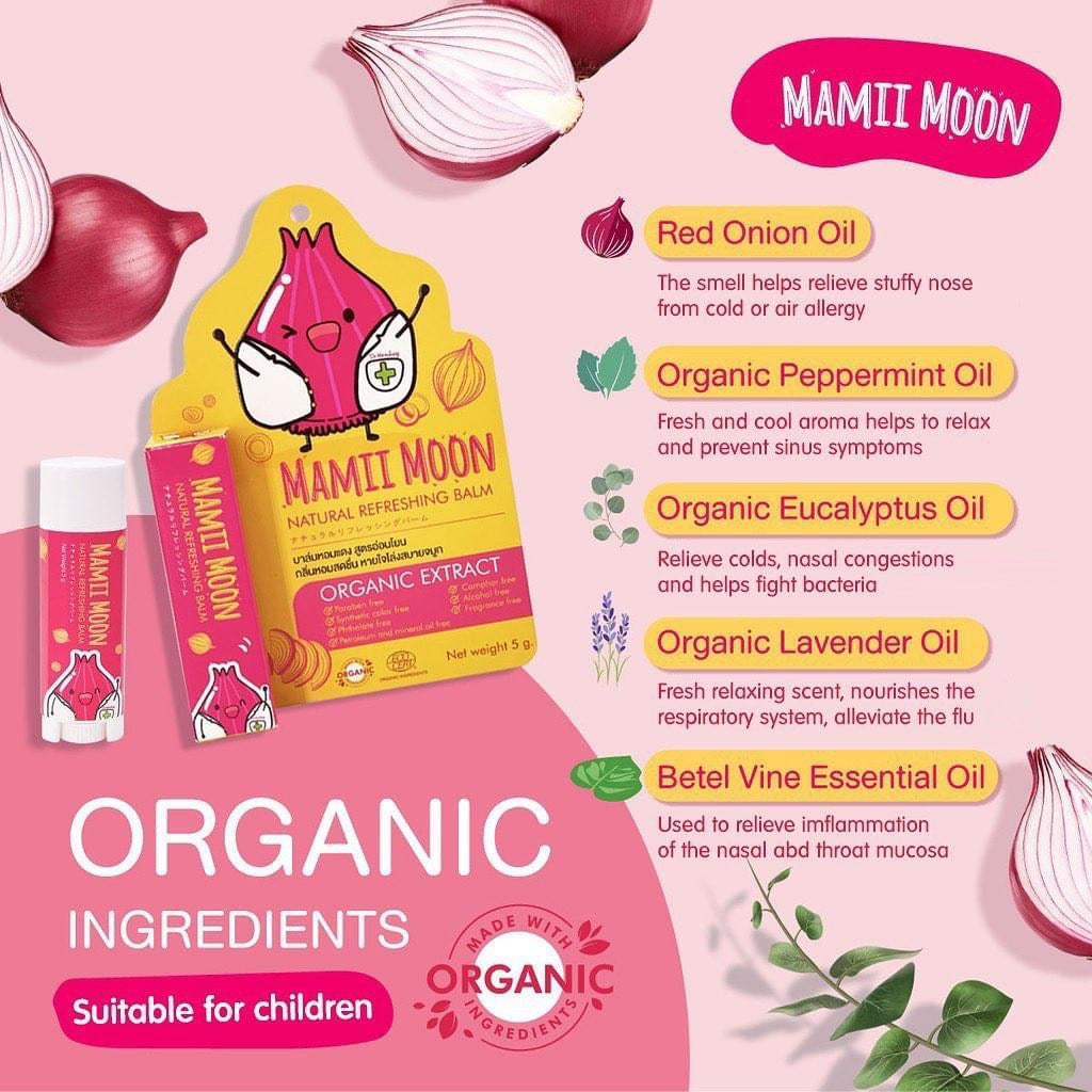 Mamii Moon Natural Refreshing Red Onion Balm for Babies and Kids