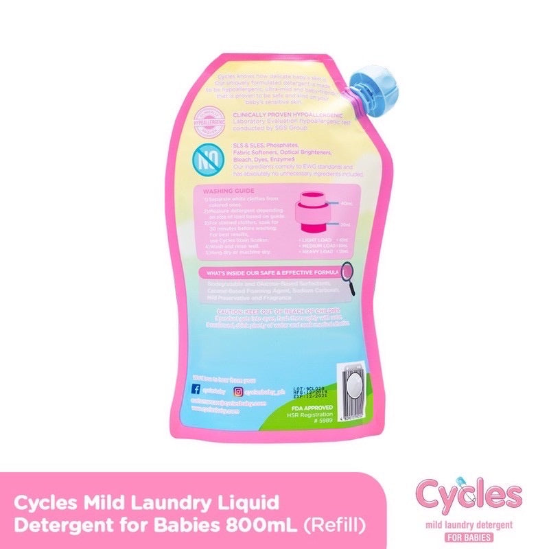 Cycles Mild Laundry Detergent Refill