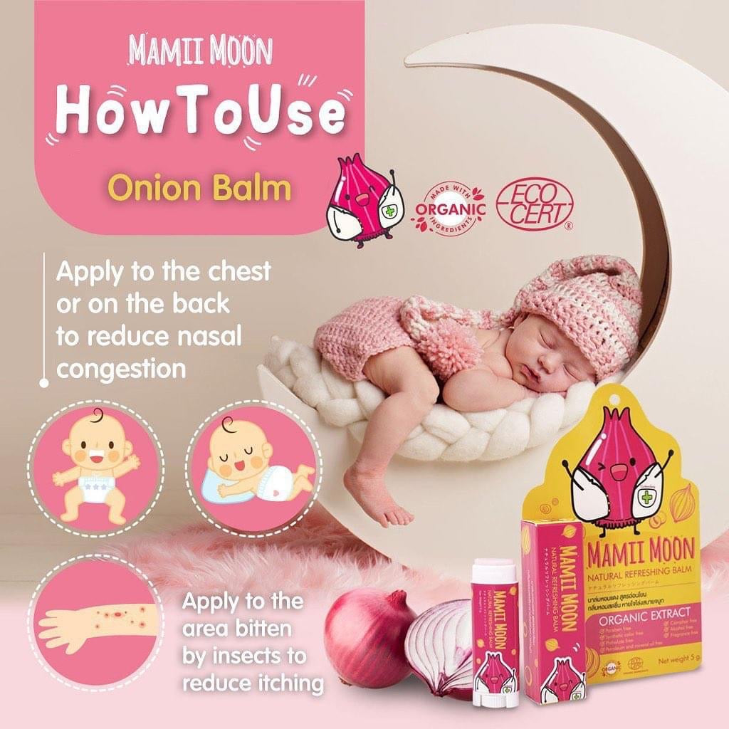 Mamii Moon Natural Refreshing Red Onion Balm for Babies and Kids